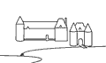 Illustration du devant du Ch&acirc;teau de Nacqeville - le logo du Ch&acirc;teau et Parc du Nacqueville